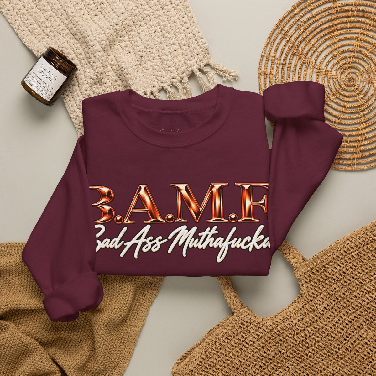 B.A.M.F.™️ Crewneck Sweatshirt — Bad Ass Muthafucka